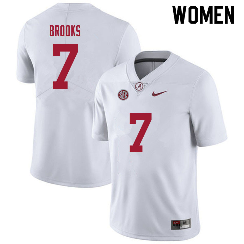 Women #7 Ja'Corey Brooks Alabama Crimson Tide College Football Jerseys Sale-Black
